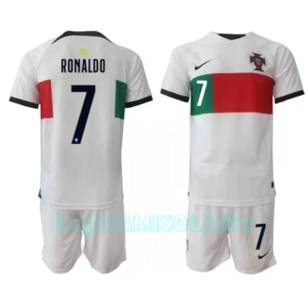 Camisola Portugal Cristiano Ronaldo 7 Criança Equipamento 2ª Mundial 2022
