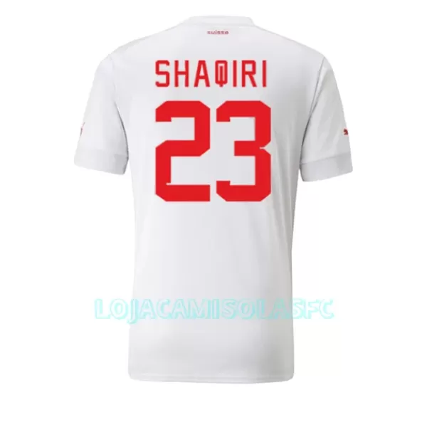 Camisola Suíça Xherdan Shaqiri 23 Homem Equipamento 2ª Mundial 2022