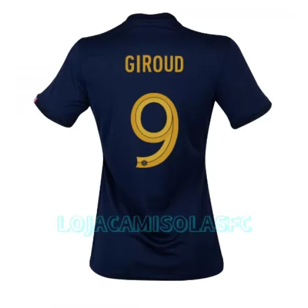 Camisola França Olivier Giroud 9 Mulher Equipamento 1ª Mundial 2022