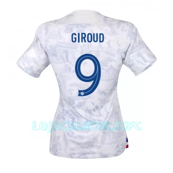 Camisola França Olivier Giroud 9 Mulher Equipamento 2ª Mundial 2022