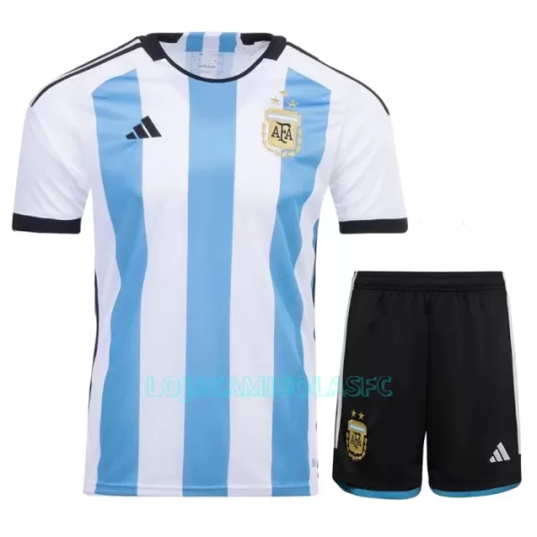 Camisola Argentina 3 Star Criança Equipamento 1ª Mundial 2022