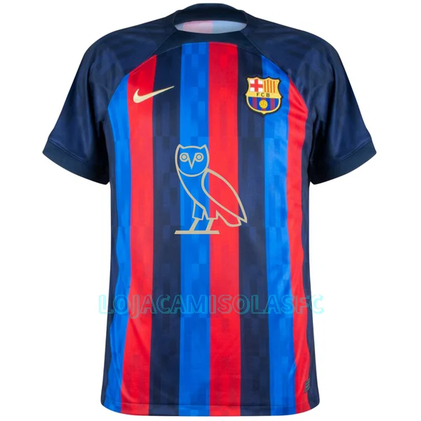 Camisola Barcelona Drake Homem Equipamento 1ª 2022/23 - Especial