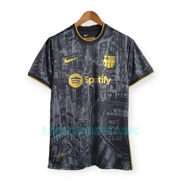 Camisola BARCELONA Homem 2023/24 Preta - Especial