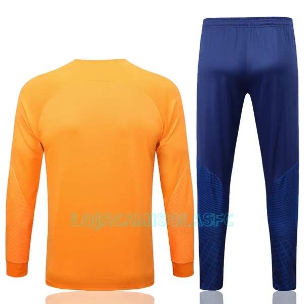 Sweat de Treino Conjunto Barcelona Homem 2022/23 Laranja