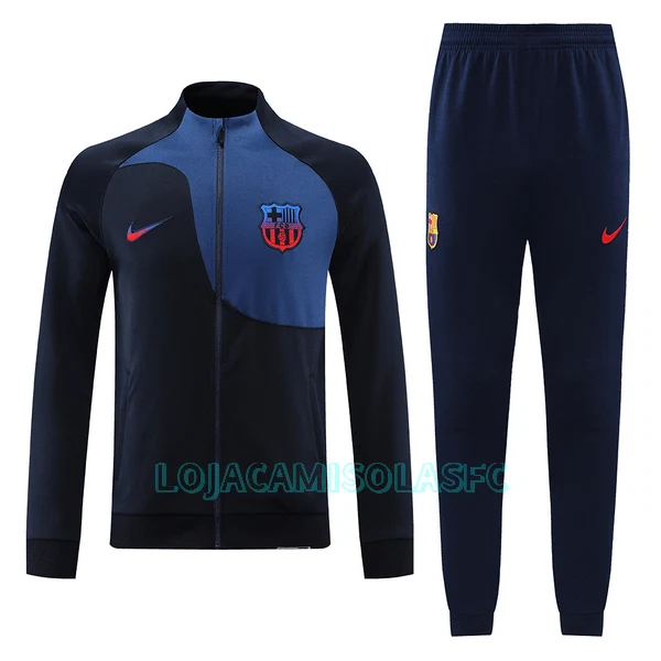 Sweat de Treino Conjunto Barcelona Homem 2022/23 Preto Azul