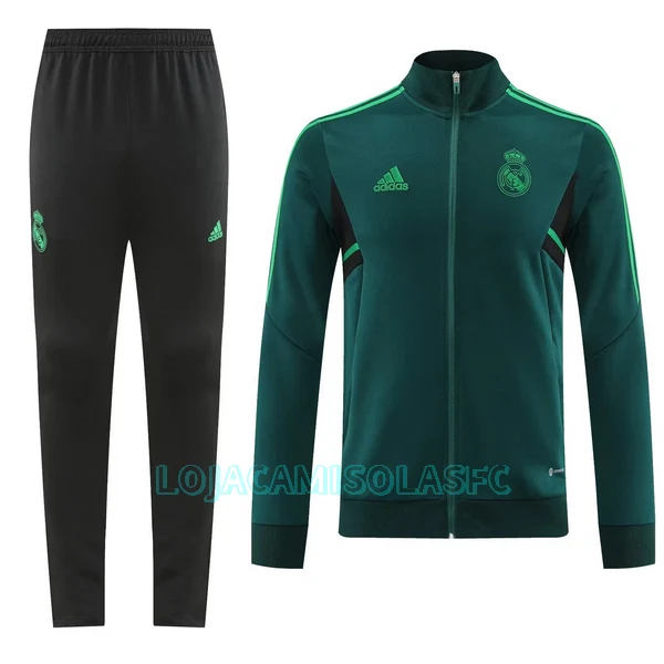 Sweat de Treino Conjunto Real Madrid Homem 2022/23 Verde Escuro