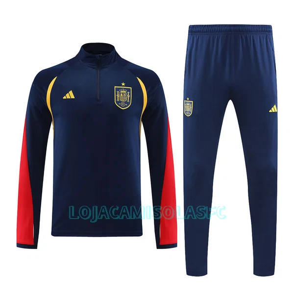 Sweat de Treino Espanha Homem Quarto-Zíper 2022/23 Azul