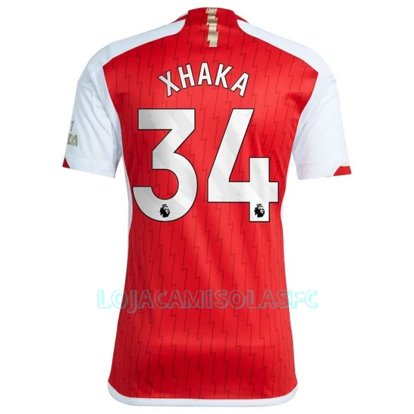 Camisola Arsenal Xhaka 34 Homem Equipamento 1ª 2023/24