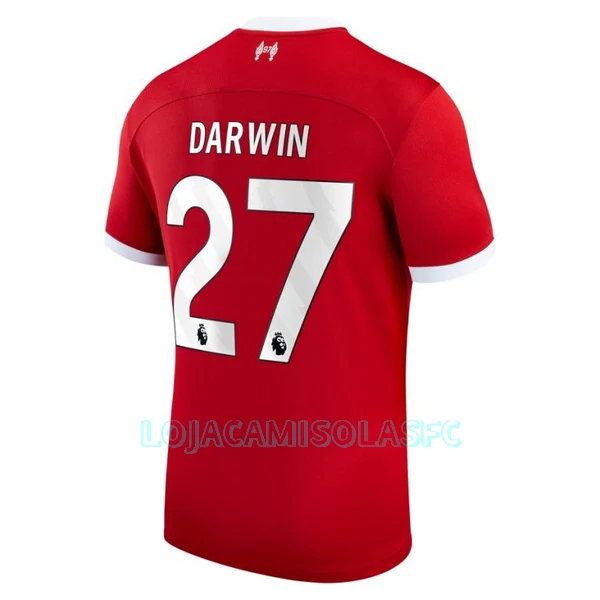 Camisola Liverpool Darwin 27 Homem Equipamento 1ª 2023/24