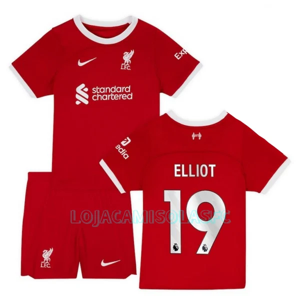 Camisola Liverpool Elliot 19 Criança Equipamento 1ª 2023/24