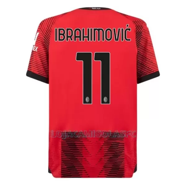Camisola AC Milan Ibrahimovic 11 Criança Equipamento 1ª 2023/24