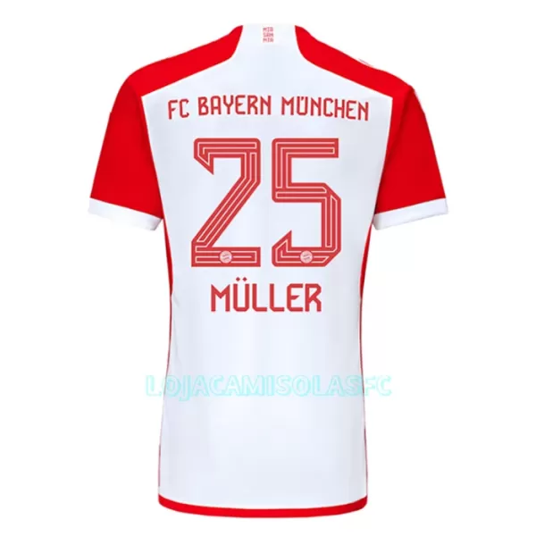 Camisola FC Bayern de Munique Thomas Müller 25 Homem Equipamento 1ª 2023/24