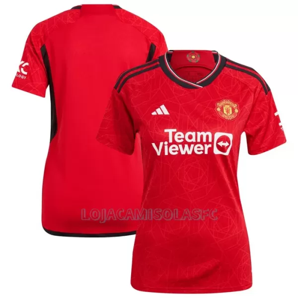 Camisola Manchester United Mulher Equipamento 1ª 2023/24