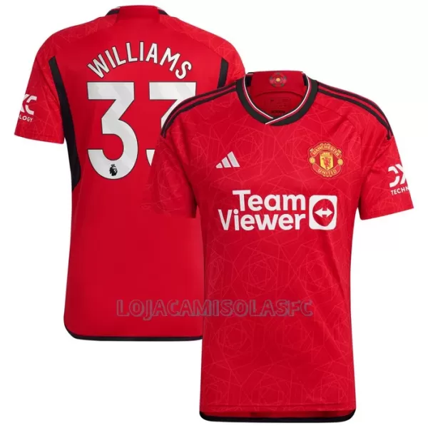 Camisola Manchester United Williams 33 Homem Equipamento 1ª 2023/24