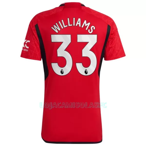 Camisola Manchester United Williams 33 Homem Equipamento 1ª 2023/24