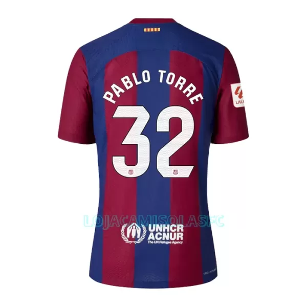 Camisola FC Barcelona Pablo Torre 32 Criança Equipamento 1ª 2023/24