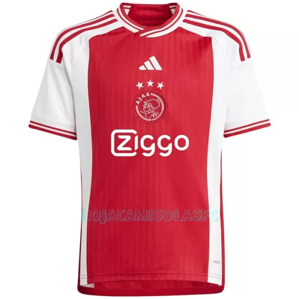 Camisola Ajax Amsterdam Criança Equipamento 1ª 2023/24