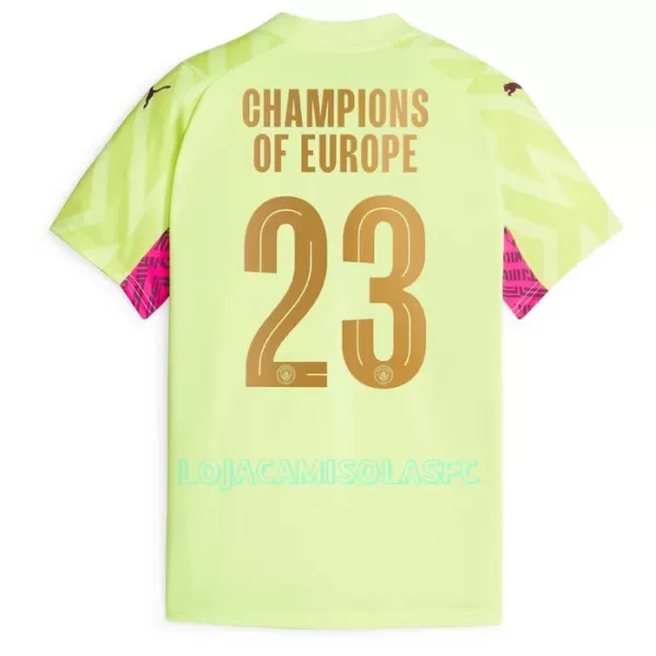 Camisola Guarda-Redes Manchester City Champions of Europe Homem Equipamento 3ª 2023/24