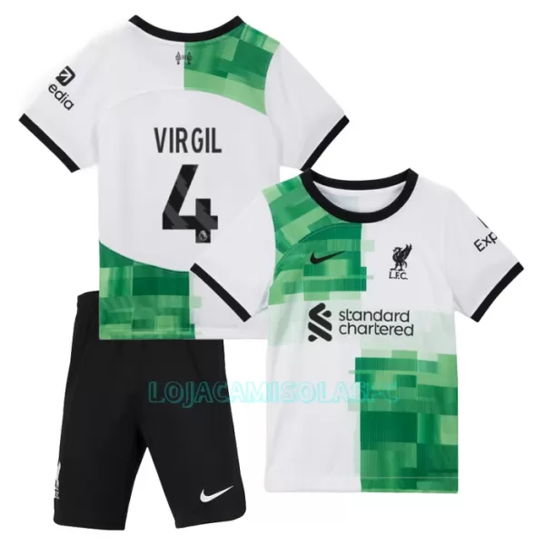 Camisola Liverpool Virgil 4 Criança Equipamento 2ª 2023/24