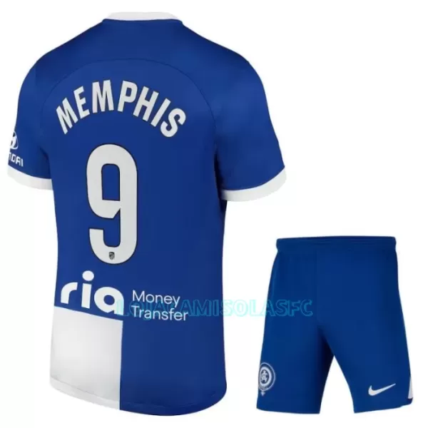 Camisola Atlético Madrid Memphis 9 Criança Equipamento 2ª 2023/24