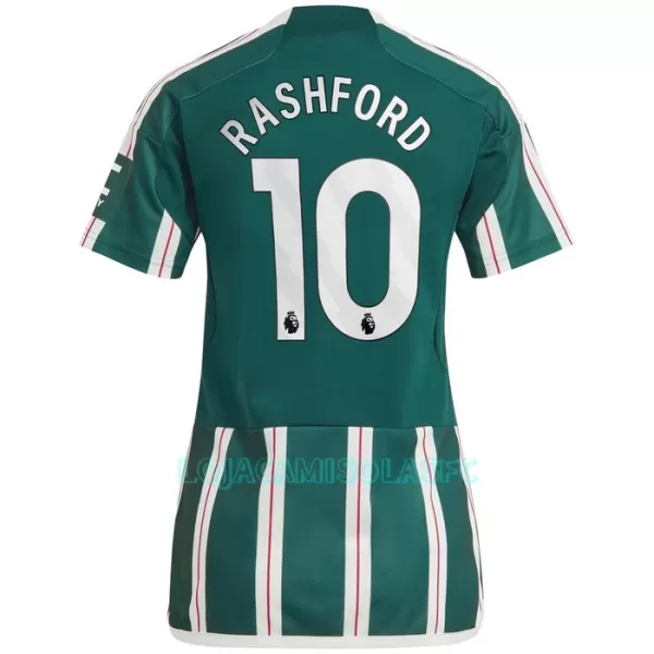 Camisola Manchester United Rashford 10 Mulher Equipamento 2ª 2023/24