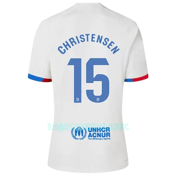 Camisola FC Barcelona Christensen 15 Criança Equipamento 2ª 2023/24