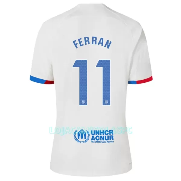 Camisola FC Barcelona Ferran 11 Criança Equipamento 2ª 2023/24