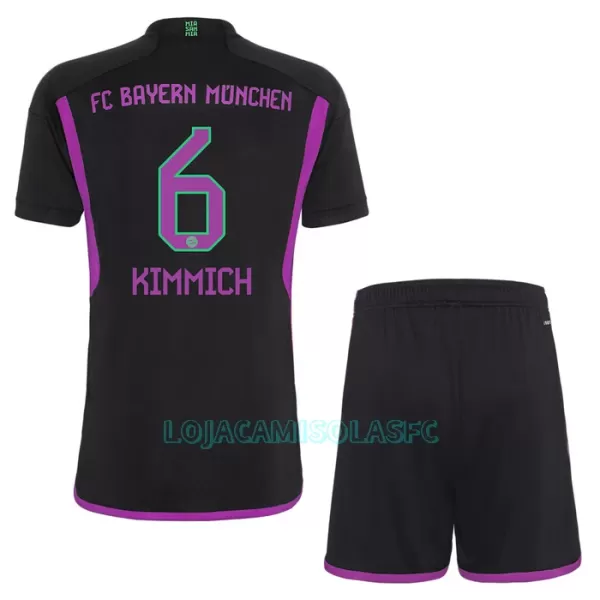 Camisola FC Bayern de Munique Kimmich 6 Criança Equipamento 2ª 2023/24