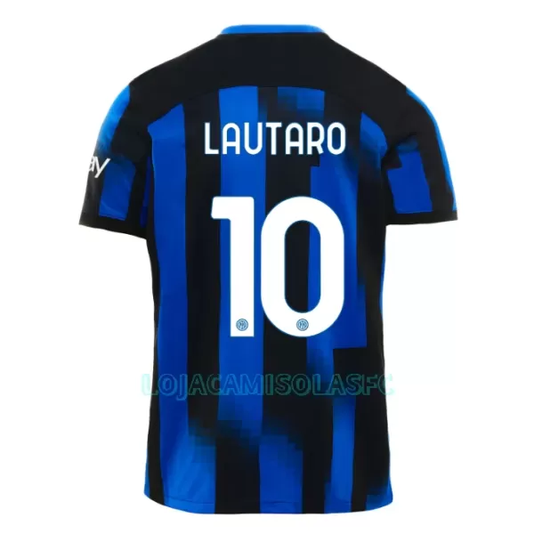 Camisola Inter Milan Lautaro Martinez 10 Criança Equipamento 1ª 2023/24