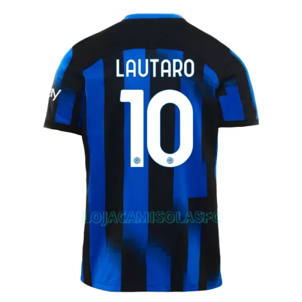 Camisola Inter Milan Lautaro Martinez 10 Homem Equipamento 1ª 2023/24