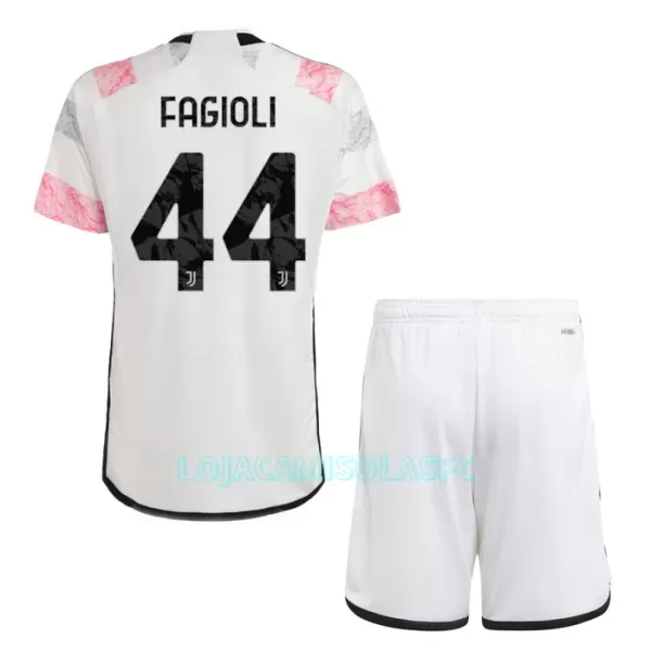 Camisola Juventus Fagioli 44 Criança Equipamento 2ª 2023/24