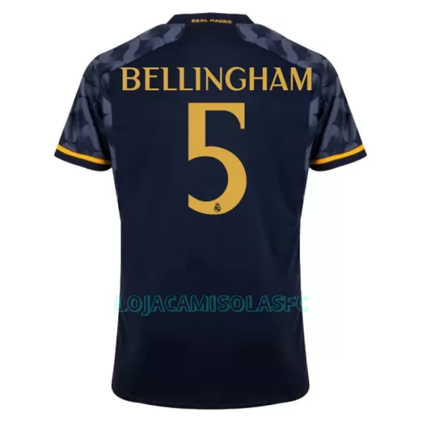 Camisola Real Madrid Bellingham 5 Homem Equipamento 2ª 2023/24