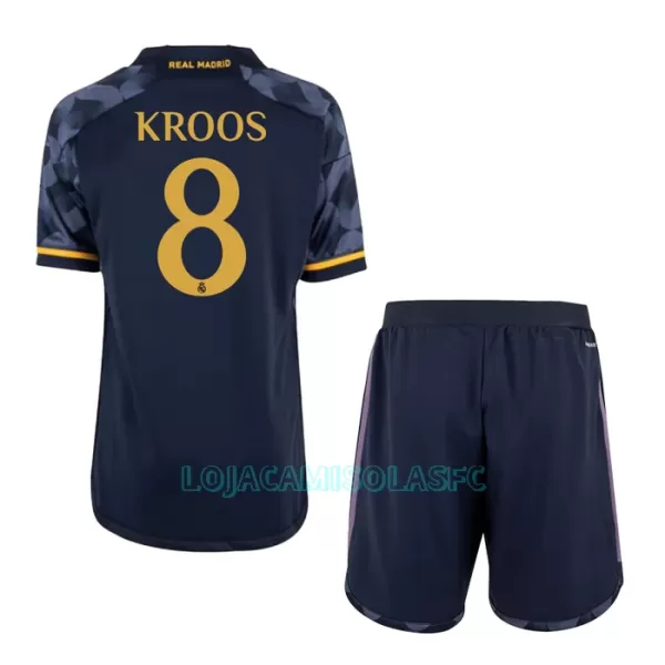 Camisola Real Madrid Kroos 8 Criança Equipamento 2ª 2023/24