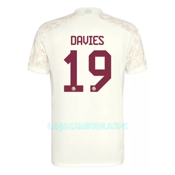 Camisola FC Bayern de Munique Davies 19 Champions League Criança Equipamento 3ª 2023/24