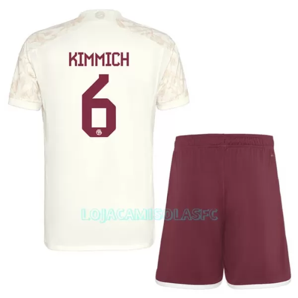 Camisola FC Bayern de Munique Kimmich 6 Champions League Criança Equipamento 3ª 2023/24