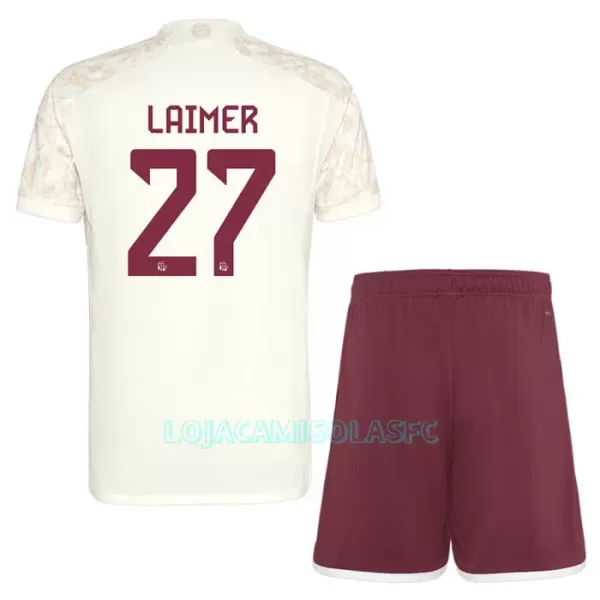 Camisola FC Bayern de Munique Laimer 27 Champions League Criança Equipamento 3ª 2023/24