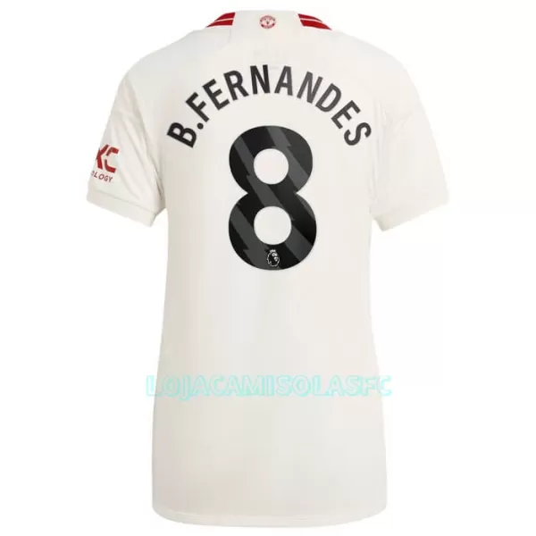 Camisola Manchester United Bruno Fernandes 8 Mulher Equipamento 3ª 2023/24