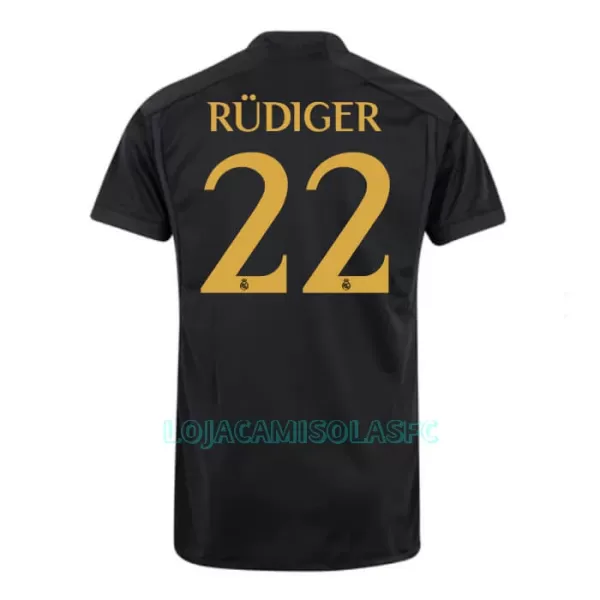 Camisola Real Madrid Rudiger 22 Homem Equipamento 3ª 2023/24