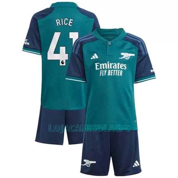 Camisola Arsenal Rice 41 Criança Equipamento 3ª 2023/24