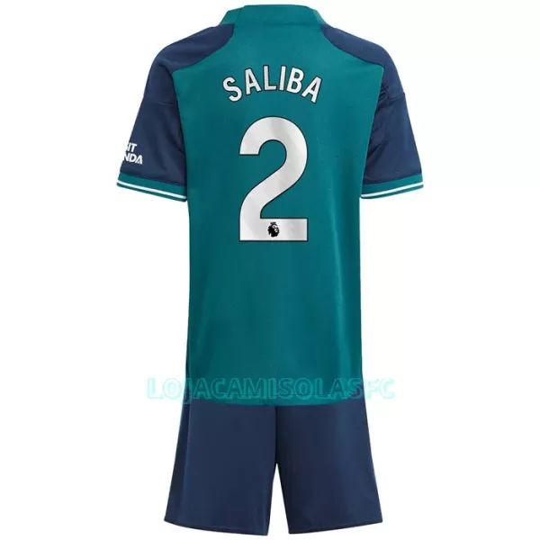 Camisola Arsenal Saliba 2 Criança Equipamento 3ª 2023/24