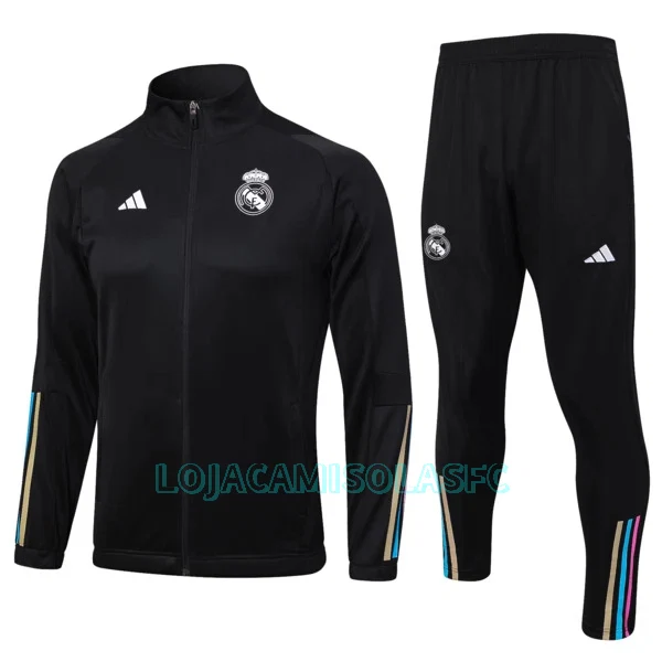 Casaco de Treino Conjunto Real Madrid Homem 2023/24 Preta