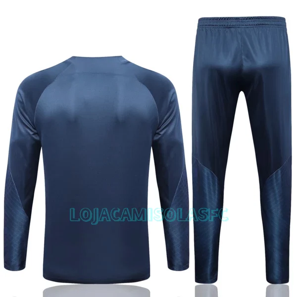 Sweat de Treino Conjunto Paris Saint-Germain Homem Quarto-Zíper 2023/24 Azul