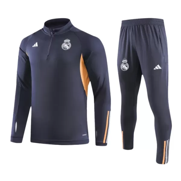 Conjunto de Moletom de Treino Real Madrid Homem Quarto-Zíper 2023/24 Cinza