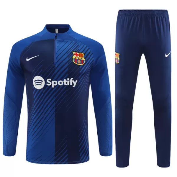 Conjunto de Moletom de Treino FC Barcelona Homem Quarto-Zíper 2023/24 Azul