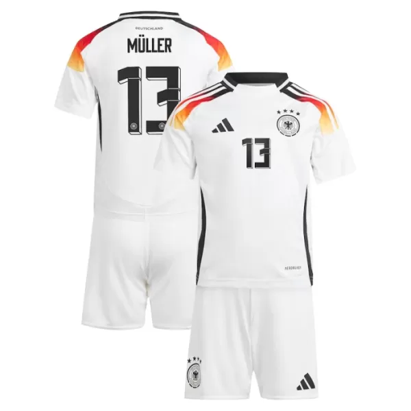 Camisola Alemanha Müller 13 Criança Equipamento 1ª Euro 2024