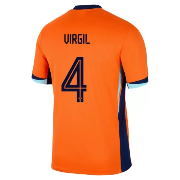 Camisola Holanda Virgil 4 Criança Equipamento 1ª Euro 2024