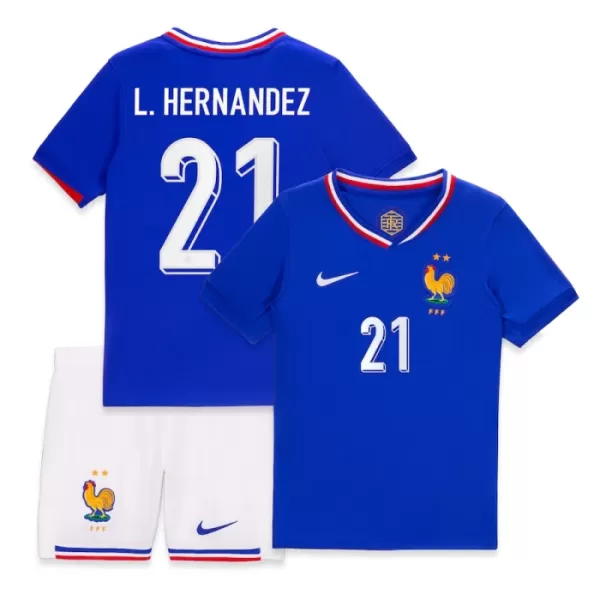 Camisola França L. Hernandez 21 Criança Equipamento 1ª Euro 2024