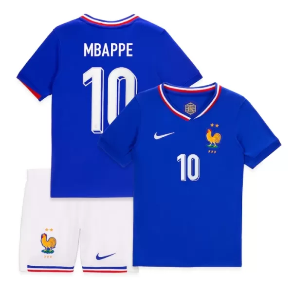 Camisola França Mbappé 10 Criança Equipamento 1ª Euro 2024