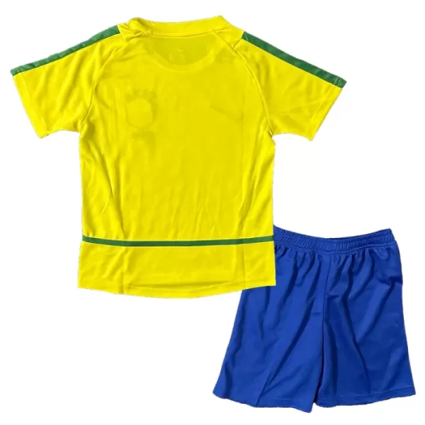 Camisola Brasil 2002-2003 Retrô Criança Equipamento 1ª