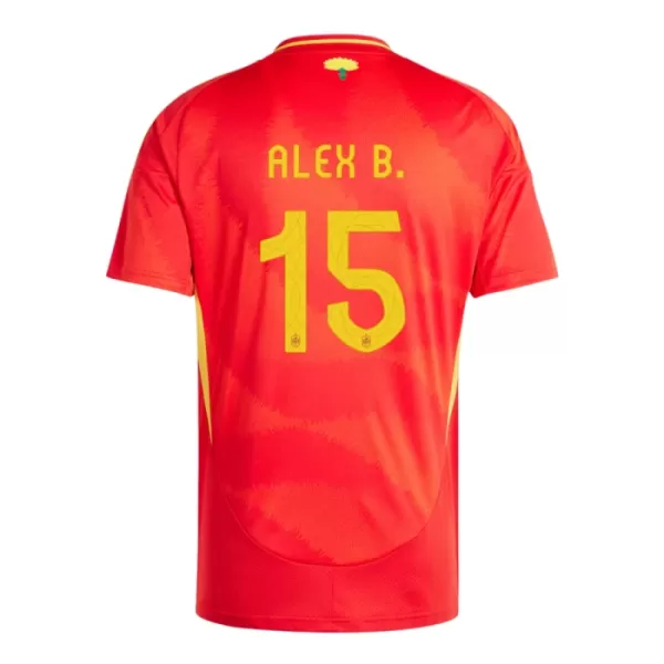 Camisola Espanha Alex Baena 15 Homem Equipamento 1ª Euro 2024